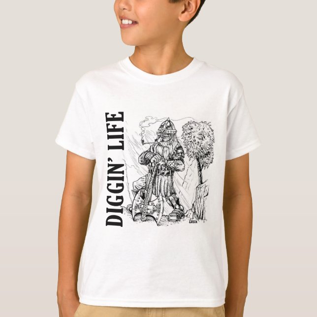 Diggin' Life Barntröja T Shirt (Framsida)