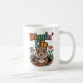 Diggin’ Life Funny Gopher Kaffemugg