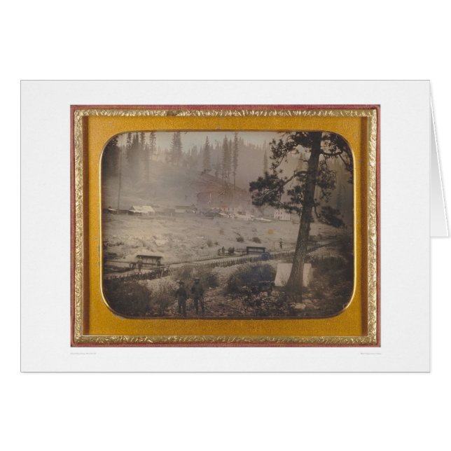 Diggings på Grizzlylägenheten, El Dorado Co. Hälsningskort (Framsidan Horizontal)