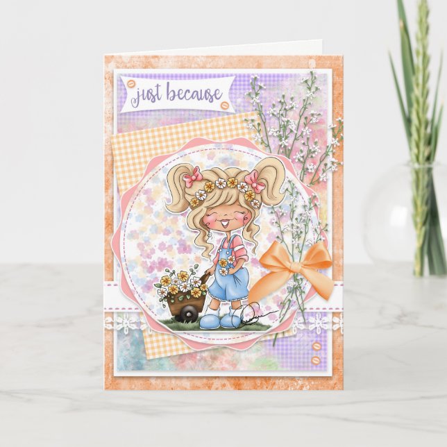 Digi Doodles bara för att du hälsar på kortet Kort (Framsida)