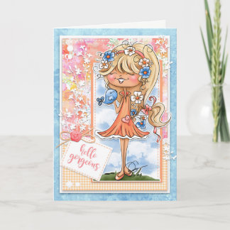 Digi Doodles Hej Gorgous Greeting Card Kort