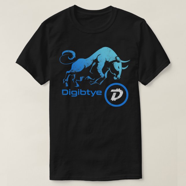 DigiByte Crypto BULLRUN HODL DGB-token som ska var T Shirt (Design framsida)