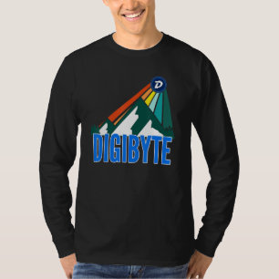 Digibyte Dgb Crypto Mountain Sol Rays Cryptocurren T Shirt