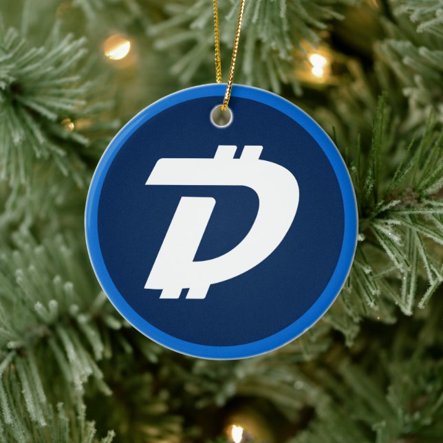 Digibyte (DGB) cryptocurrency blockchain Julgransprydnad Keramik (Träd)
