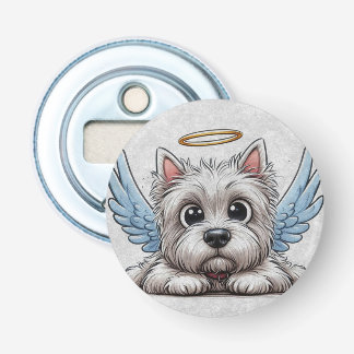 DigiPups West Highland Terrier Dog Beach Scene Flasköppnare