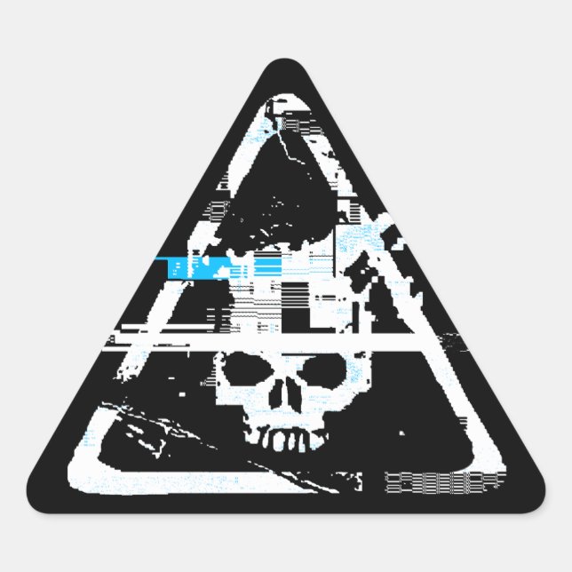 DIGIstortedSticker Triangelformat Klistermärke (Framsida)