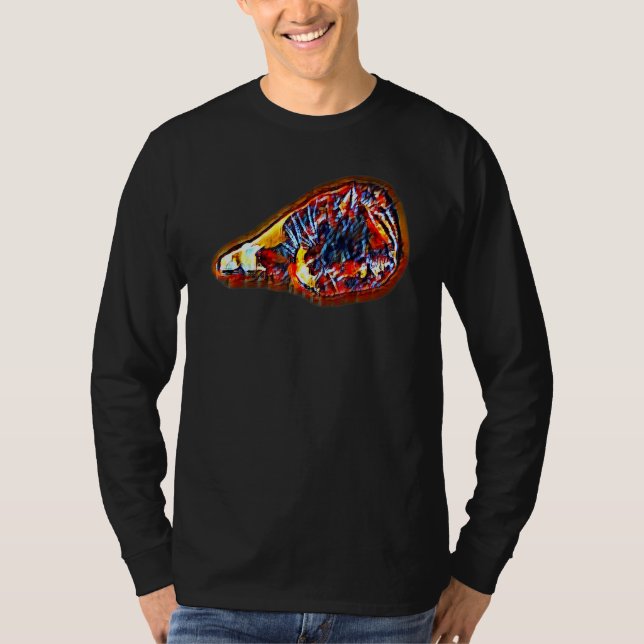 Digital Abstract Painting Of A Cat 6 T Shirt (Framsida)