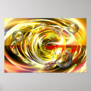 Digital Abstrakt Art Painting Wall Poster Skriv ut