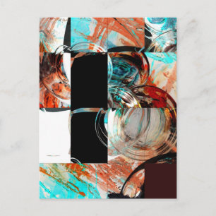 Digital Abstrakt Artwork Vykort