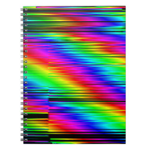 Digital abstrakt: Flerfärgad grafisk design. Anteckningsbok