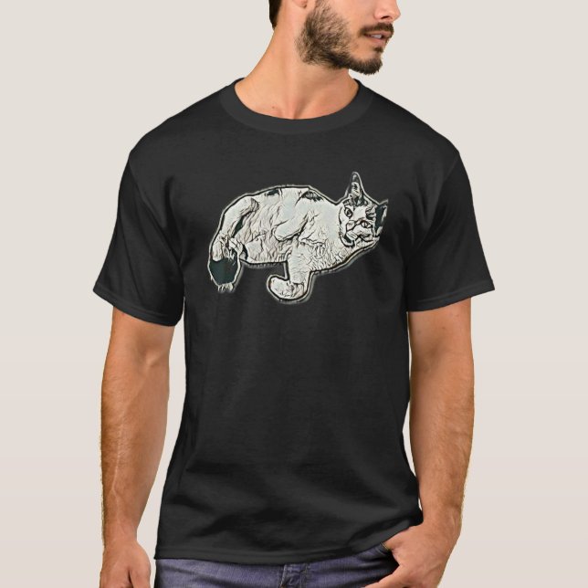 Digital Abstrakt Kattmålning 67 T Shirt (Framsida)