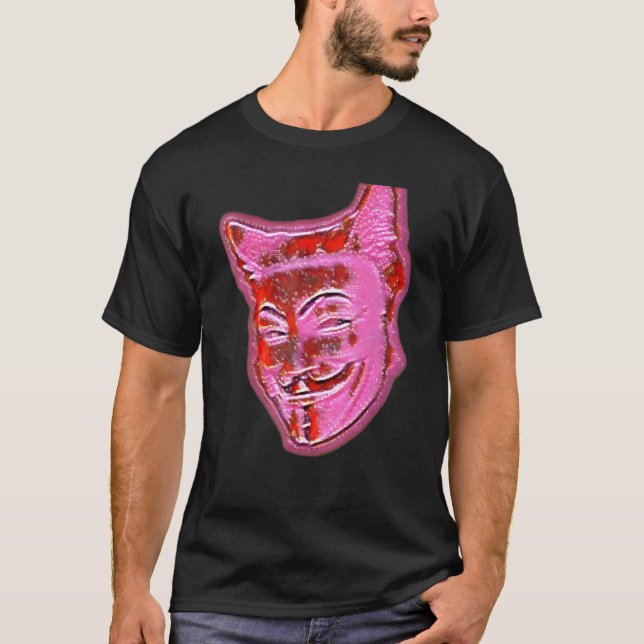 Digital abstrakt målning av en katt 12 t shirt (Framsida)