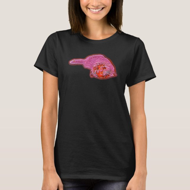 Digital abstrakt målning av en katt 48 t shirt (Framsida)