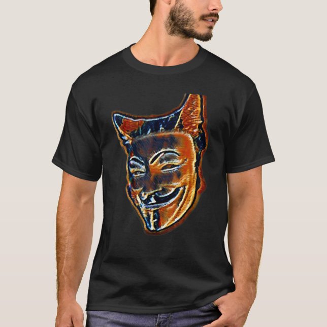 Digital abstrakt målning av en katt 51 t shirt (Framsida)