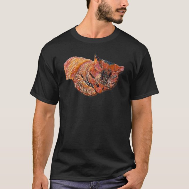 Digital abstrakt målning av en katt 72 t shirt (Framsida)