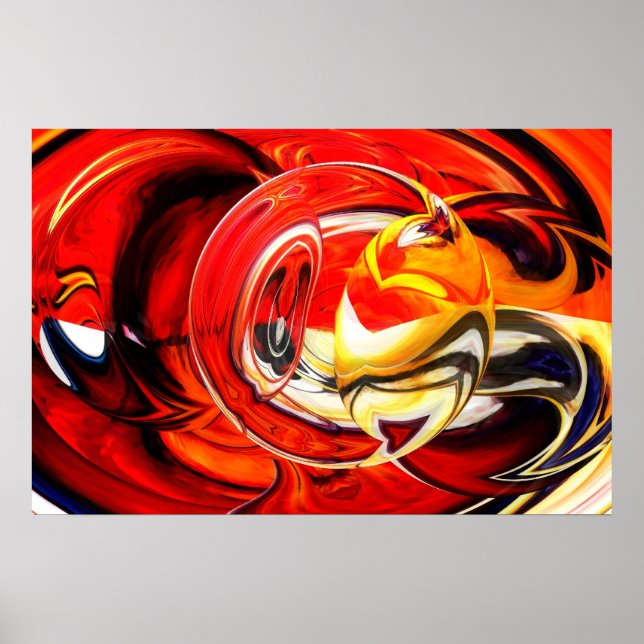 Digital Abstrakt Painting Art Print Computer Art Poster (Framsidan)