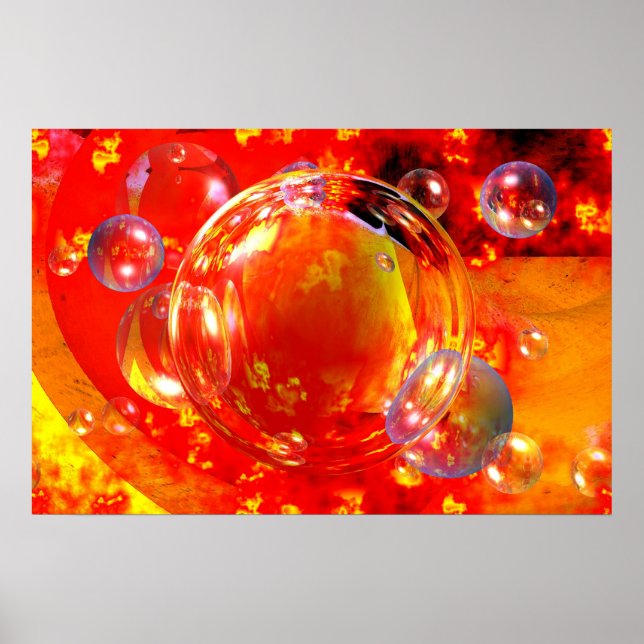 Digital Abstrakt Painting Art Print Modern Poster (Framsidan)