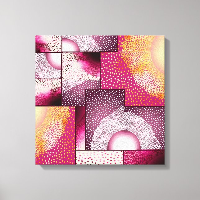 Digital Abstrakt Stipple Art Canvas (Framsida)