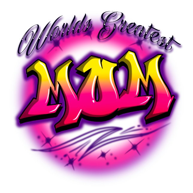 Digital airbrush underbarare mamma-design T-Shirt (Skapare uppladdad)