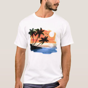 Digital Airbrushed strandplats T-shirt