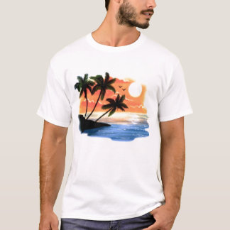 Digital Airbrushed strandplats T-shirt
