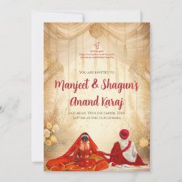 Digital Anand Karaj inbjuder Sikh-inbjudningar Inbjudningar