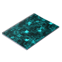 Digital Aqua Glimmer-plattor Anteckningsbok