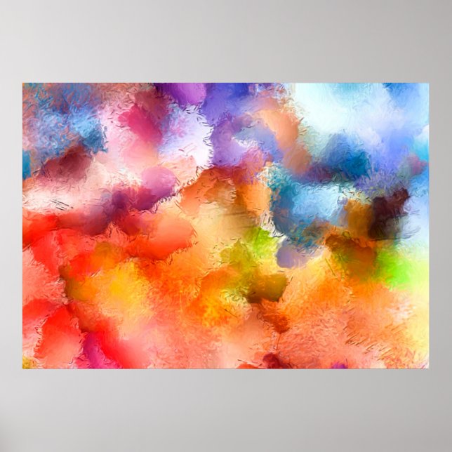 Digital Art abstrakt mönster. Hand teckning modern Poster (Framsidan)