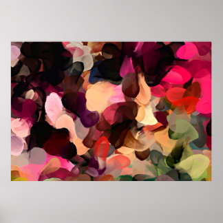 Digital Art abstrakt mönster. Hand teckning modern Poster