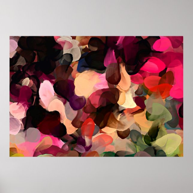 Digital Art abstrakt mönster. Hand teckning modern Poster (Framsidan)