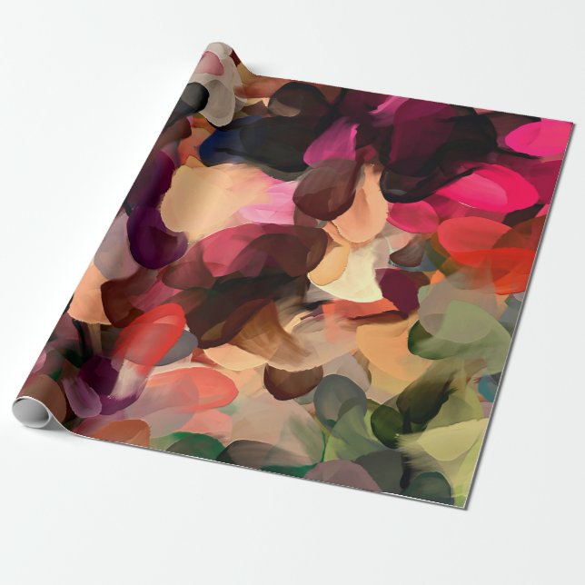 Digital Art abstrakt mönster. Hand teckning modern Presentpapper (Utrullad)