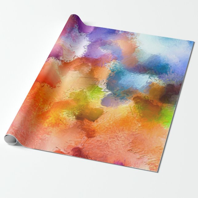 Digital Art abstrakt mönster. Hand teckning modern Presentpapper (Utrullad)