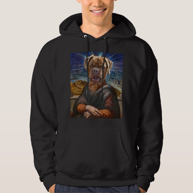 Digital ART - BULLDOG MONA LISA Sweatshirt (Framsida)
