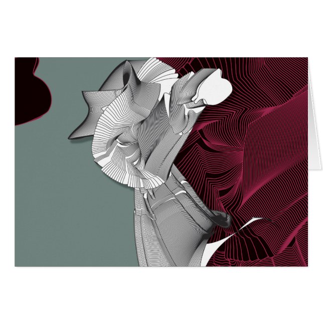 Digital Art Figur Hälsningskort (Framsidan Horizontal)
