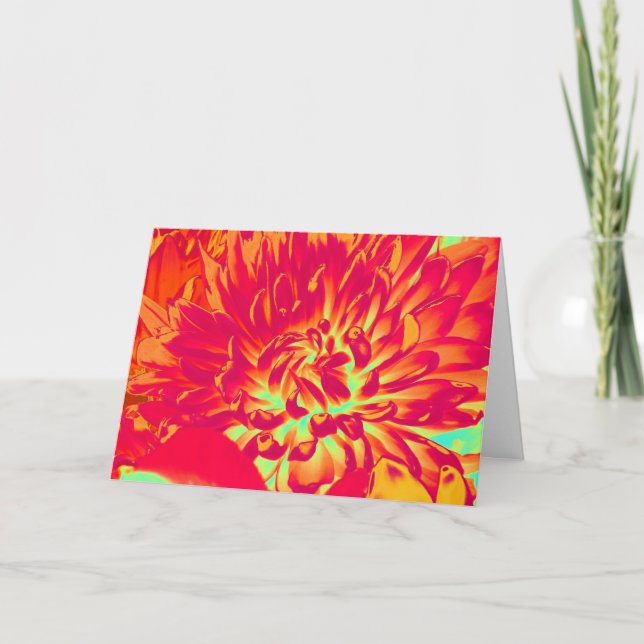 Digital Art Flower Birthday Kort (Framsida)