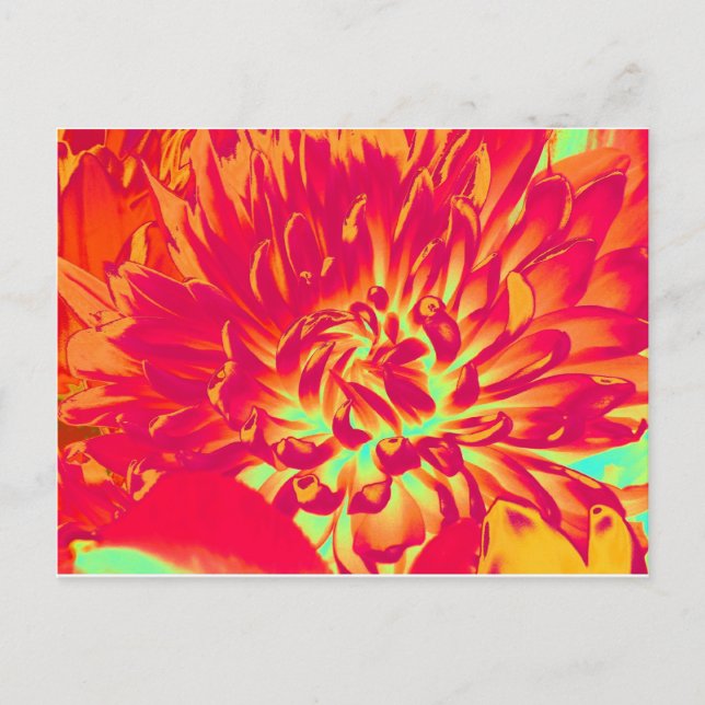 Digital Art Flower Vykort (Framsida)