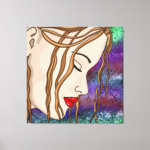Digital Art Ledsen Dam Deep in Think Canvastryck
