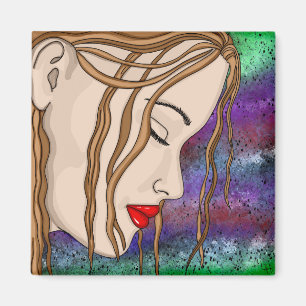 Digital Art Ledsen Dam Deep in Think Magnet
