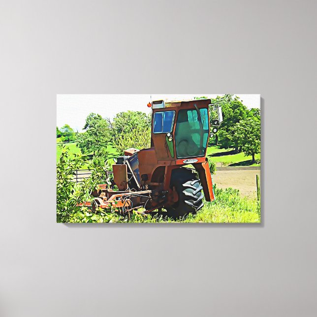 Digital Art Midwest Tractor Canvas Artwork (Framsida)