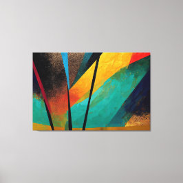 Digital Art of Abstrakt Orange & Black for canvas