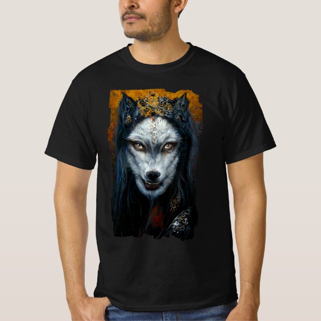 Digital Art Porträtt i en varulv T-Shirt (Framsida)