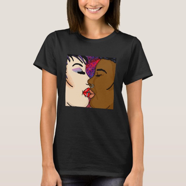 Digital Art | Romantic Kiss T Shirt (Framsida)
