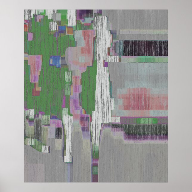 Digital Art, "stressad i Grönt" Poster (Framsidan)