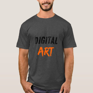 "Digital Art Typography T Shirt