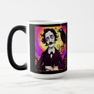 Digital Art Vintage Edgar Allan Poe Raven Magisk Mugg