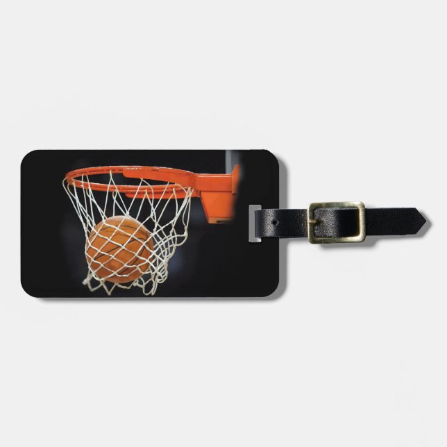 Digital Artwork Basketball Neck Tie Bagagebricka (Horisontell Framsida)