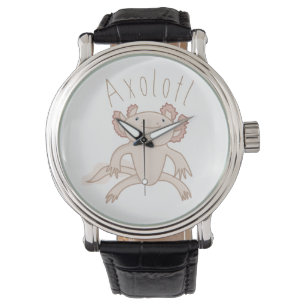 Digital Axolotlillustration, gulligt djur Armbandsur