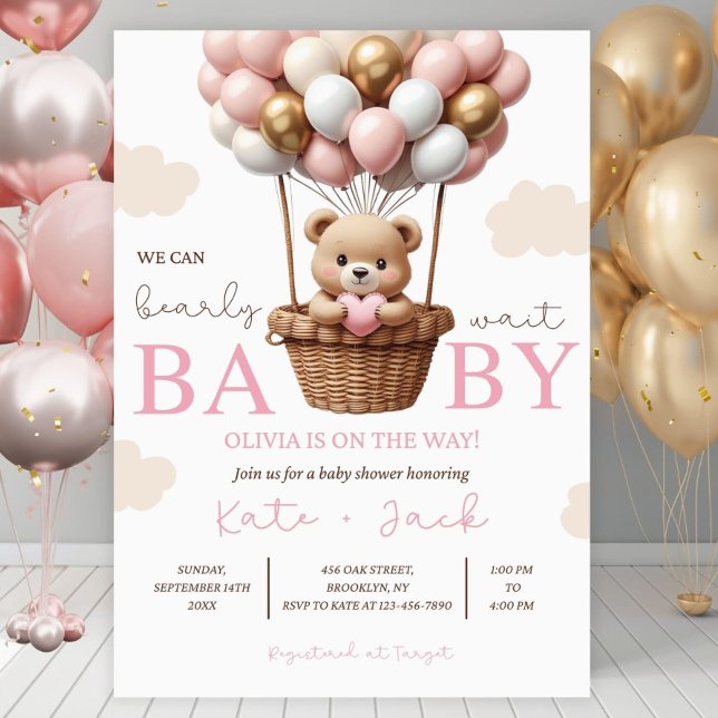 Digital Baby Girl Shower Invitation Template, Edit Inbjudningar (Skapare uppladdad)