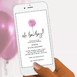Digital Baby Shower Rosa Blegon Cellphone-video Meddelande