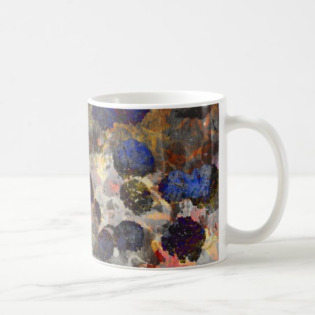 Digital bakgrundsbild av blommigt/blomma mönster kaffemugg (Höger)